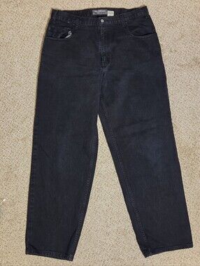 Levi's Silver Tab Vintage Baggy Fit Black Denim Jeans MEN'S W36 L34 Original 90s